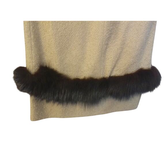 Vintage Lilli Diamond Caifornia Fur Trim Mini Dress READ - Picture 3 of 10